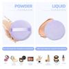 10 Pieces Powder Puff Face Round Makeup Puff for Loose Powder Soft Cotton Cosmetic Foundation Mineral Powder Wet and Dry Makeup Tool - Purple view 2