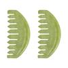FRCOLOR 2Pcs Massage Comb Jade Small Comb Guasha Scraping Guasha Scraper Natural Jade Anti Static Hair Handheld Scalp view 1