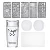 SAGEBIO Nail Art Stamper Clear Silicone Nails Stamping Jelly with Scraper Transparent Visible Body DIY Manicure Nail Art Tool A view 1