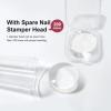 SAGEBIO Nail Art Stamper Clear Silicone Nails Stamping Jelly with Scraper Transparent Visible Body DIY Manicure Nail Art Tool A view 2