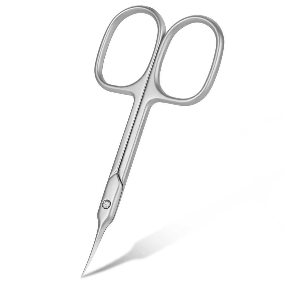 AOMIG Cuticle Scissors, Stainless Curved Blade Multi-purpose Sharp Small Scissors for Grooming, Eyebrow, Eyelash, Nose Hair, Nail, Manicure, Dry Skin