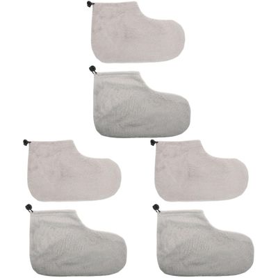FRCOLOR Paraffin Wax Foot Booties 3 Pairs for Foot Therapy with Non-Slip Design Lightweight Comfortable Covers for Moisturizing and Circulation Improvement