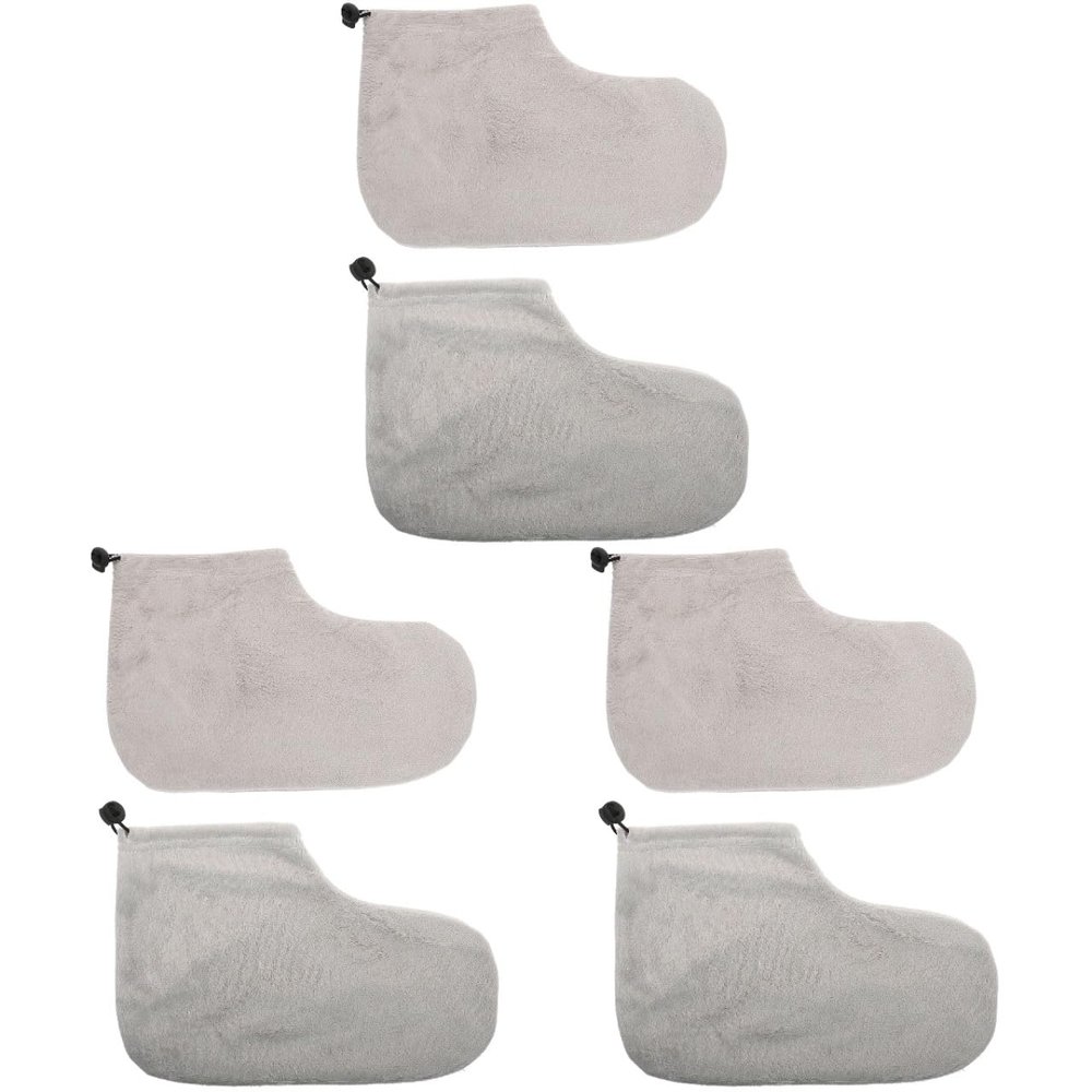 FRCOLOR Paraffin Wax Foot Booties 3 Pairs for Foot Therapy with Non-Slip Design Lightweight Comfortable Covers for Moisturizing and Circulation Improvement