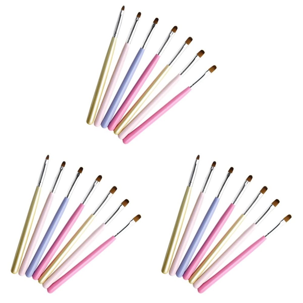FRCOLOR 24pcs Nail Art Brush Professional Nail Painting Tools for Designs Manicure for Home Salon Use Unique Practical