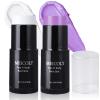 MEICOLY White Purple Face Body Paint Stick 1.06 Oz/pc,Bundle Clown White Makeup Foundation,Purple Eye Black Stick for Sports,Joker Zombie Vampire Skeleton Cosplay Halloween Makeup Stick,2pcs view 1