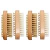 FRCOLOR 4pcs Wooden Nail Brush Dual-sided Cleaning Tool for Manicure and Pedicure Bristles for Easy Dust Removal Compact for Daily Use and Travel view 1