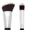 Angled Kabuki Blush Brush + Mini Tapered Kabuki Blending Brush -Beauty Junkees Soft Synthetic Bristles for Applying, Blending, Buffing, Sculpting Powder, Liquid, Cream, Minerals, Cruelty Free view 1