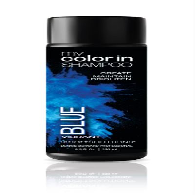 MyColorIn Color Depositing Shampoo (Vibrant Blue) - Sulfate & Paraben Free Hair Dye | Made in USA (8 Colors)