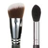 Angled Kabuki Blush Brush + Tapered Highlighter Brush - Beauty Junkees Soft Synthetic Bristles for Applying, Blending, Buffing, Sculpting Powder, Liquid, Cream, Minerals, Cruelty Free view 1