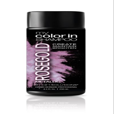 SMART SOLUTIONS MyColorIn Color Depositing Shampoo (Metallic Rosegold) - Sulfate & Paraben Free Hair Dye | Made in USA (8 Colors)