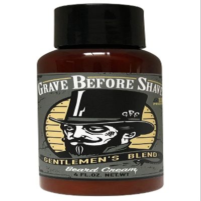 Grave Before Shave Beard Cream 4 oz. bottle (Gentlemen's Blend Bourbon/Sandalwood scent)