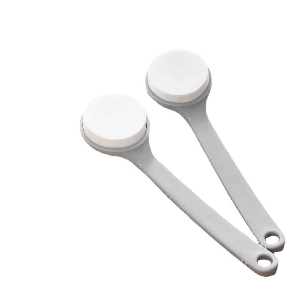 Sxdthy 2pcs Sponge Shower Detergent Lotion Applicator Sponge Bath Back Brush Long Handle Body Wash Skin Brush for Wet or Dry Brushing