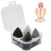 Makeup Sponges Set - Beauty sponges Blending Blenders with 1 Holder and Egg Case, Flawless for Cream, Powder and Liquid (Black, 4Pcs+1Holder+ case) view 1