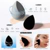 Makeup Sponges Set - Beauty sponges Blending Blenders with 1 Holder and Egg Case, Flawless for Cream, Powder and Liquid (Black, 4Pcs+1Holder+ case) view 2