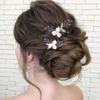 Campsis 2PCS Wedding Hair Pins Gold Flower Crystal Bride Headpieces Rhinestone Bridal Floral Beaded Hair Accessories for Women and Girls view 2