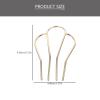 2pcs U Shaped Hair Fork Side Hairpin 4 Prong Hair Updo Bun Hairpin Sticks Alloy Hair Clips Grips Hair Styling Accessories for Women Girls view 2