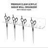 Marketing Holders Acrylic Scissor Organizer Shear Display Clear Professional Wall Rack with 12 Holes for Barber Shops Salons Spas and Groomers Hanging Hardware Included view 4
