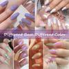 7 Colors Chrome Nail Powder, Iridescent Aurora Metallic Mirror Effect Dip Nail Powder Kit, White Pearl Shell Glitter Nail Art Manicure for Nails,Gel Polish Holographic Mermaid Pigment,Gifts for Women view 4