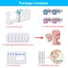 4 Pack Self Ear Piercing Gun Kit Disposable Ear Piercinging Tool Set Safety Painless with Crystal Stainless Steel Earring Studs Silver Sticks for Salon Home view 2