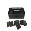 New Plastic Portable Makeup Organizer Caddy Tote Divided Basket Bin with Handle, for Bathroom Storage - Holds Blush Makeup Brushes, Eyeshadow Palette, Lipstick - Extra Large Made In USA (Black) view 3