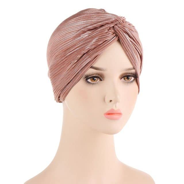 2 Pcs African Nigeria Turban Hat Elegant Headtie Headband Turban Head Scarf Head-Wrap Cap Brand Hijab Hats - 2 PCS