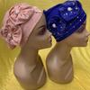 Fashionable Flower Turban Hats Women Cap Beaded for Scarfs Head Wrap Headband Girl Hair Accessories Lady Hats 12pcs/Pack view 4