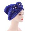 African Turbans Women Auto Gele Stacked Stick Diamond Flower Fashion Newest Women Cap Head Tie African Head Wrap Hijab Hats view 3