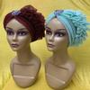 Diamonds Turban Femme Headtie Gele Nigerian Net African Auto Gele Head Wrap Net Turban Hat for Women Muslim Hijab 2pcs - 2pcs view 2