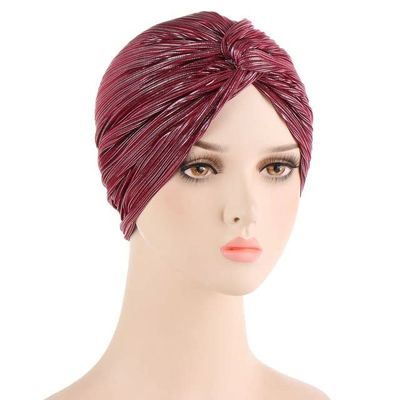 2 Pcs African Nigeria Turban Hat Elegant Headtie Headband Turban Head Scarf Head-Wrap Cap Brand Hijab Hats - 2 PCS