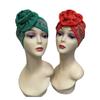 African Turbans Auto Women Hat with Bling Rhinestones Head Wraps Hijab Caps Headtie Already Made Muslim Scarf 12pcs/Pack view 3