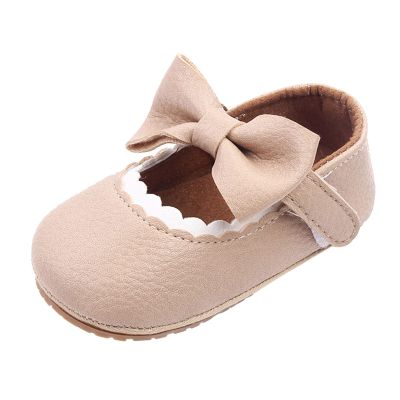 Boots for Kids Sole Infant Shoes Party Infant Princess Bowknot Shoes Crib Dress Girls Rubber Wedding for First Walking Toddler Baby Boots Snow Boots Babies Girl Beige