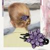 6 Pack Rhinestone Double Flower Hair Clip for Women Girls, Crystal Duckbill Clip Hairpin with Teeth Non-Slip Women Elegant Hair Dovetail Clips for Thick Long Hair Accessories view 3