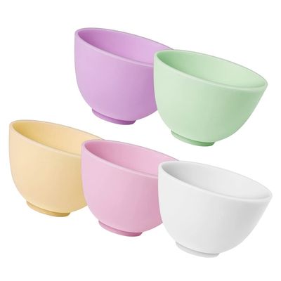 Kichvoe 5pcs Silicone Mixing Bowls Anti-fall Household Silicone Bowls for Face Masks and Seasoning Flexible and Kitchen Essential