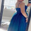 Sevintage Women's Tulle Ball Gowns for Teens Tea Length Princess Dresses Spaghetti Straps Short Prom Dress Midi Party Gown for Wedding Coral US12 view 2