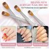 SAVILAND Kolinsky Acrylic Nail Brush Set: Size 6,10,12,14 Professional Nail Brushes with Silver Handle for Acrylic Powder Application Extensions & 3D Carving Home Salon Manicure DIY Nail Art Tools view 2