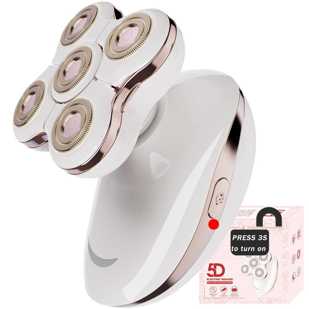 Electric Razors for Women Legs: Rechargeable Shaver with Detachable Head - Waterproof Wet Dry Lady Hair Remover - Applicable to Legs and Arms