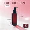 2PCS 100ml Frosted Glass Pump Bottles Refillable Liquid Lotion Soap Dispenser Toiletries Bottles Hand Jar Containers for Bathroom Kitchen and Garden view 2