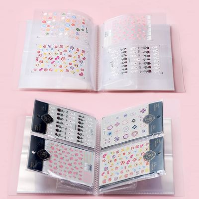 80/160slots NailMAD Empty Nail Sticker Holder Book Nail Decals Storage Case (5in)
