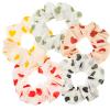 LOOKSEVEN Scrunchies for Hair Women, 5PCS Bandana Scrunchy Hair Ties, Heart Shape view 1