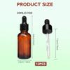 12 PCS 20ml Amber Glass Bottles with Eyed Dropper Black Caps Cream Lotion Essential Oil Dispenser Container Storage for Travel Business Trip Camping view 2