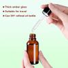 12 PCS 20ml Amber Glass Bottles with Eyed Dropper Black Caps Cream Lotion Essential Oil Dispenser Container Storage for Travel Business Trip Camping view 3