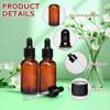 12 PCS 20ml Amber Glass Bottles with Eyed Dropper Black Caps Cream Lotion Essential Oil Dispenser Container Storage for Travel Business Trip Camping view 4