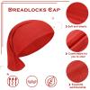 4 Pieces Unisex Dreadlock Cap Long Hair Dreads Head Wrap Sleeping Cap Hair Accessories Sleep Bonnet for Men Women(Red, Blue, Dark Gray, Black) view 3