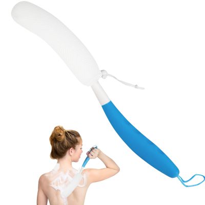 Leetye Mei Long Handled Shower Brush, Non-Slip Long Handle Bath Brush, Back Body Brush Gentle Exfoliating and Lather Well Deep Cleansing Long-Lasting for Body