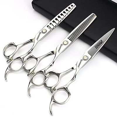 6-inch professional hairdressing scissors set, sparse scissors for hairdressers, high-quality stainless steel hairdressing scissors, multifunctional hairdressing scissors