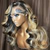 100% Human Hair Wigs 13X6 Lace Front HD Transparent Lace Body Wave Style Highlight Brown with Blonde Color #4/27 High Density for Black Women Bleached Knots and Pre Plucked Hairline by YOKADA HAIR (20Inch, 13X6 Lace Front Wig /Highlight Honey Blonde) view 2