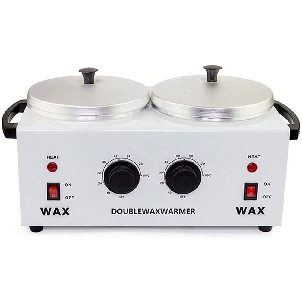 Liusj JUnst Feiyx Electric Wax Warmer Machine for Hair Removal with 4.3" Pot Opening Two Handles, Adjustable Temperature Settings from 0-80 Degrees Celsius Waxing Kit,for Legs, Face, Underarm