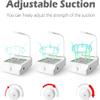 Nail Dust Collector Low Noise, AONOLOVO Powerful Nail Vacuum Dust Collector Suction Fan with Lamp for Nail Tech Acrylic Nails Gel Dip Powder Removal, with Nail Dust Brush, 03-White view 3