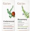 Cedarwood & Organic Rosemary Essential Oil Set - Essential Oils Set - 2x10ml - Gya Labs view 1