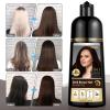 Ivnil Dark Brown Hair Dye Shampoo 3 in 1 Hair Color Shampoo for Gray Coverage Herbal Semi Permanent Champu Para Canas Con Tinte for Women and Men - Instant Result view 3